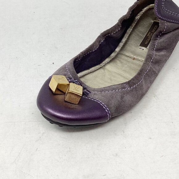 Louis Vuitton #LZQNBX Dice Scrunch Ballerina Flats Size 38.5 - Picture 5 of 8